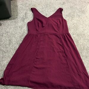 Women's purple plaid dress